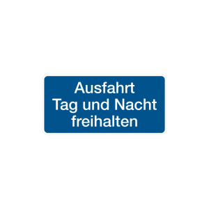 Dreifke&reg; Hinweisschild, Ausfahrt Tag und Nacht freihalten, 170x350mm, Alu gep...