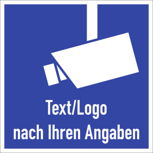 Dreifke&reg; Aufkleber, Video-Infozeichen - Text und/oder Logo nach Ihren Angaben...