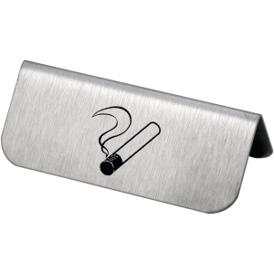 Dreifke&reg; Tischaufsteller Rauchen gestattet, Edelstahl, beidseitig lesbar, 85x...