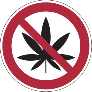 Dreifke&reg; Verbotsschild, Cannabis verboten - praxisbew&auml;hrt - 200 mm Folie selb...