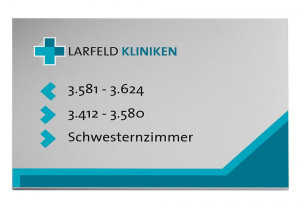 MADRID Silver Line Wegweiser zur Direktbeschriftung 65 x 65 cm