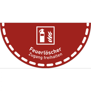 Dreifke&reg; Fu&szlig;bodenaufkleber Feuerl&ouml;scher..., Folie, rutschhemmend, 600x300 mm