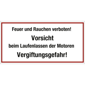 Dreifke&reg; Schild Feuer und Rauchen verboten! Vorsicht ..., Kunststoff, 400x200 mm