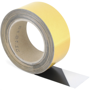Universelles Bodenmarkierungsband WT-5125, PVC, Schwarz/Wei&szlig;, 50 mm x 10 m