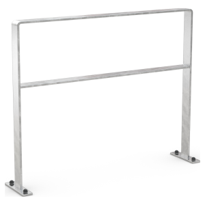 Dreifke&reg; Fahrrad Anlehnb&uuml;gel 9620/9621 | Knierohr f&uuml;r bequemes Anschlie&szlig;en | ... Aufdübeln | verzinkt, silber
