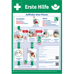 Dreifke&reg; Aushang, Erste Hilfe gem. DGUV Information 204-001, 595 x 410 mm, Fo...
