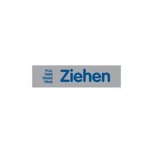 Dreifke&reg; T&uuml;rschild, Ziehen - mehrsprachig, 40 x 160 mm, PVC 1 Stk.