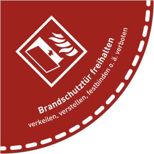 Dreifke&reg; Fu&szlig;bodenaufkleber Brandschutzt&uuml;r freihalten..., Folie, rutschhemmend...