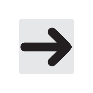 Dreifke&reg; T&uuml;rschild, Pfeil Piktogramm, 60 x 60 mm, Alu glatt 1 Stk.