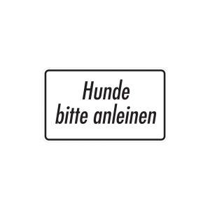Dreifke&reg; Hinweisschild, Hunde bitte anleinen, Aluminium, 120 x 200 mm, Alu ge...