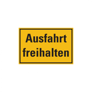 Dreifke&reg; Hinweisschild, Ausfahrt freihalten, 200x300mm, Kunststoff, PVC 1 Stk.