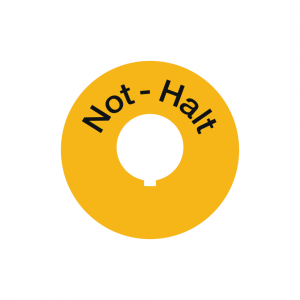 Dreifke&reg; Aufkleber Maschinenschild, Not-Halt, Folie | 75mm, 1 Stk
