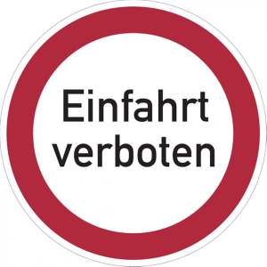 Dreifke&reg; Verbotsschild, Einfahrt verboten - praxisbew&auml;hrt | Alu gepr&auml;gt | 400...