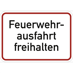 Dreifke&reg; Schild Feuerwehrausfahrt freihalten, Alu, 500x350 mm