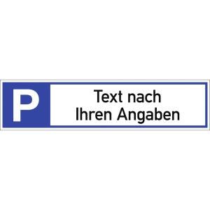 Dreifke&reg; Schild, Parkplatzreservierer - Text nach Ihren Angaben, Alu, 460x110 mm