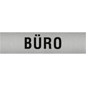 Dreifke&reg; Aufkleber - Piktogramm B&uuml;ro, Edelstahl, selbstklebend, 160x40 mm