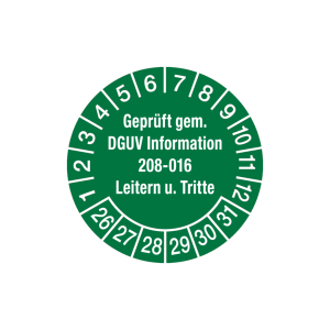 Dreifke&reg; Aufkleber Pr&uuml;fplakette, DGUV Information 208-016 Leitern und Tritte,...