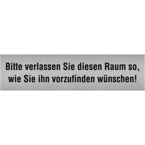 Dreifke&reg; Piktogramm Bitte verlassen Sie diesen Raum..., Edelstahl,selbstklebe...