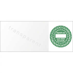 Dreifke&reg; Kabelpr&uuml;fplakette Gepr&uuml;ft von nach DGUV...,2027-2036, Folie, 60x25 m...