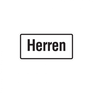 Dreifke&reg; WC-Schild, Herren, Folie, 50 x 100 mm, Folie selbstklebend 1 Stk.