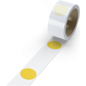 Segmentierte Bodenmarkierungspunkte WT-5126, PVC, Gelb, &Oslash; 75 mm, Rolle 25 m