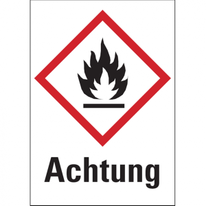 Dreifke&reg; Gefahrstoffetiketten - Flamme (GHS 02) - 37x52 mm Folie selbstklebend