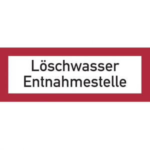 Dreifke&reg; Aufkleber Feuerwehrschild, L&ouml;schwasser Entnahmestelle - DIN 4066 | 2...