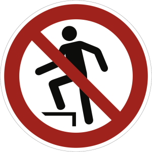 Dreifke&reg; Alu-Schild "Aufsteigen verboten", &Oslash;10cm, 1 St&uuml;ck, Verbotszeichen (P0...