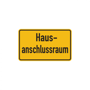 Dreifke&reg; Hinweisschild, Hausanschlussraum, 120 x 200 mm, Folie selbstklebend ...