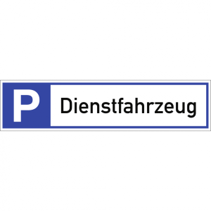 Dreifke&reg; Schild, Parkplatzreservierer Dienstfahrzeug, Alu, 460x110 mm