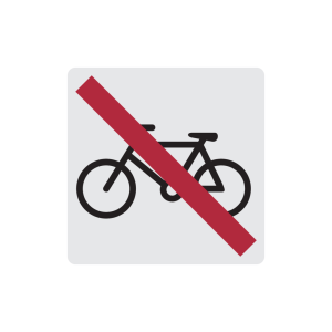 Dreifke&reg; Alu-Schild "Fahrradverbot", 6x6cm (BxH), 1 St&uuml;ck, Praxisbew&auml;hrtes Ve...