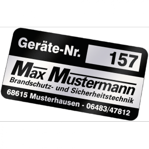 Dreifke&reg; Inventaretiketten schwarz/silber, Polyesterfolie, 50x25 mm, 100 St&uuml;c...