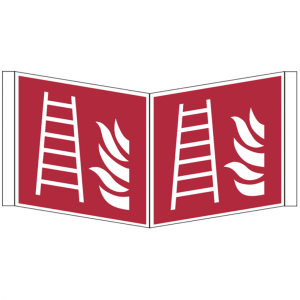 Dreifke&reg; Brandschutzzeichen, Feuerleiter F003 Winkel-/Nasenschild | Alu langn...