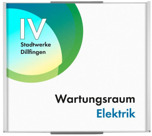 OSLO T&uuml;rschild 150 | 148x151 mm | Aluminium silber | entspiegelte Abdeckung |...