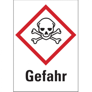 Dreifke&reg; Gefahrstoffetiketten - Totenkopf mit gekreuzten Knoc - 37x52 mm Foli...