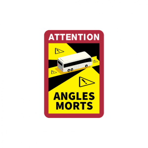 Dreifke&reg; Aufkleber KFZ-Warnmarkierung, Angles Morts (Toter Winkel), f&uuml;r Busse...