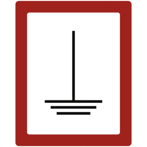 Dreifke&reg; Brandschutzschild Hinweisschild auf eine Erdungseinrichtung (F7), Al...