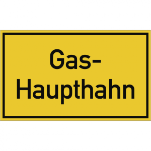Dreifke&reg; Gas-Haupthahn, Folie, 250x150 mm