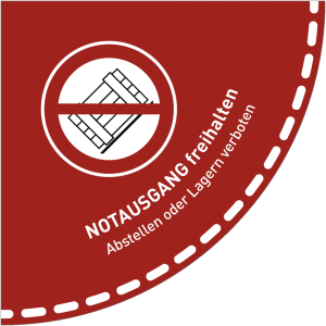 Dreifke&reg; Fu&szlig;bodenaufkleber Notausgang freihalten..., Folie, rutschhemmend, 90...