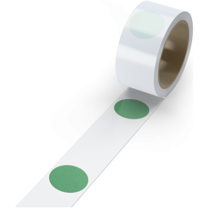 Segmentierte Bodenmarkierungspunkte WT-5126, PVC, Gr&uuml;n, &Oslash; 75 mm, Rolle 10 m
