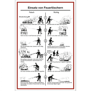 Dreifke&reg; Schild Einsatz von Feuerl&ouml;schern, Kunststoff, 200x300 mm