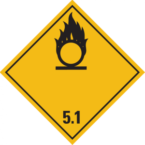 Dreifke&reg; Gefahrzettel, Gefahrgutklasse 5.1 - Entz&uuml;ndend (oxidierend) wirkende...