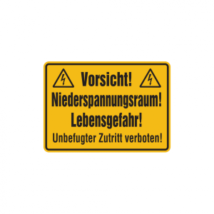 Dreifke&reg; Hinweisschild, Niederspannungsraum! Unbefugter Zutritt verboten! | P...