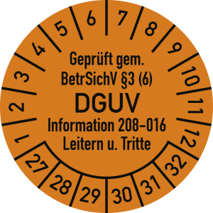 Dreifke&reg; Pr&uuml;fplakette Gepr&uuml;ft...BetrSichV...DGUV,2027-2032,Dokumentenf.,&Oslash;20 m...