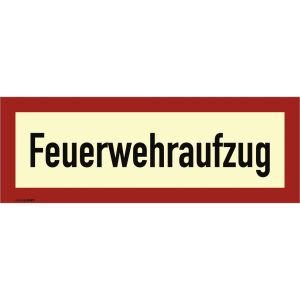 Dreifke&reg; Aufkleber Feuerwehraufzug, Folie, langnachleuchtend, 160-mcd, 297x10...