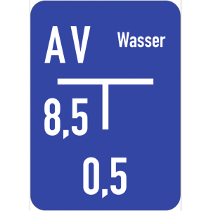 Dreifke&reg; Wasser-Hinweisschild (C) inkl. Beschriftung, Alu, 100x140 mm