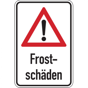Dreifke&reg; Hinweisschild, Frostsch&auml;den, Aluverbund, 600 x 400 mm - 400x600x2 mm...