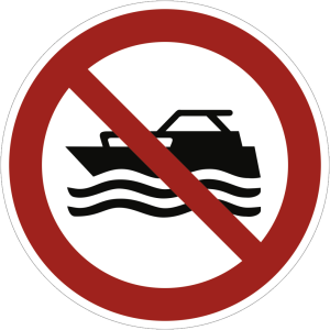 Dreifke&reg; Alu-Schild "Maschinenbetriebene Boote verboten", &Oslash;40cm, 1 St&uuml;ck, Ver...