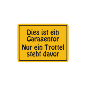 Dreifke&reg; Hinweisschild, Dies ist ein Garagentor, 150 x 200 mm, Aluminium, Alu...
