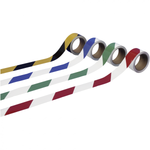 Dreifke&reg; Warnmarkierung rechtsweisend, PVC-Folie, Blau-Wei&szlig;, 50 mm x 16,5 m
